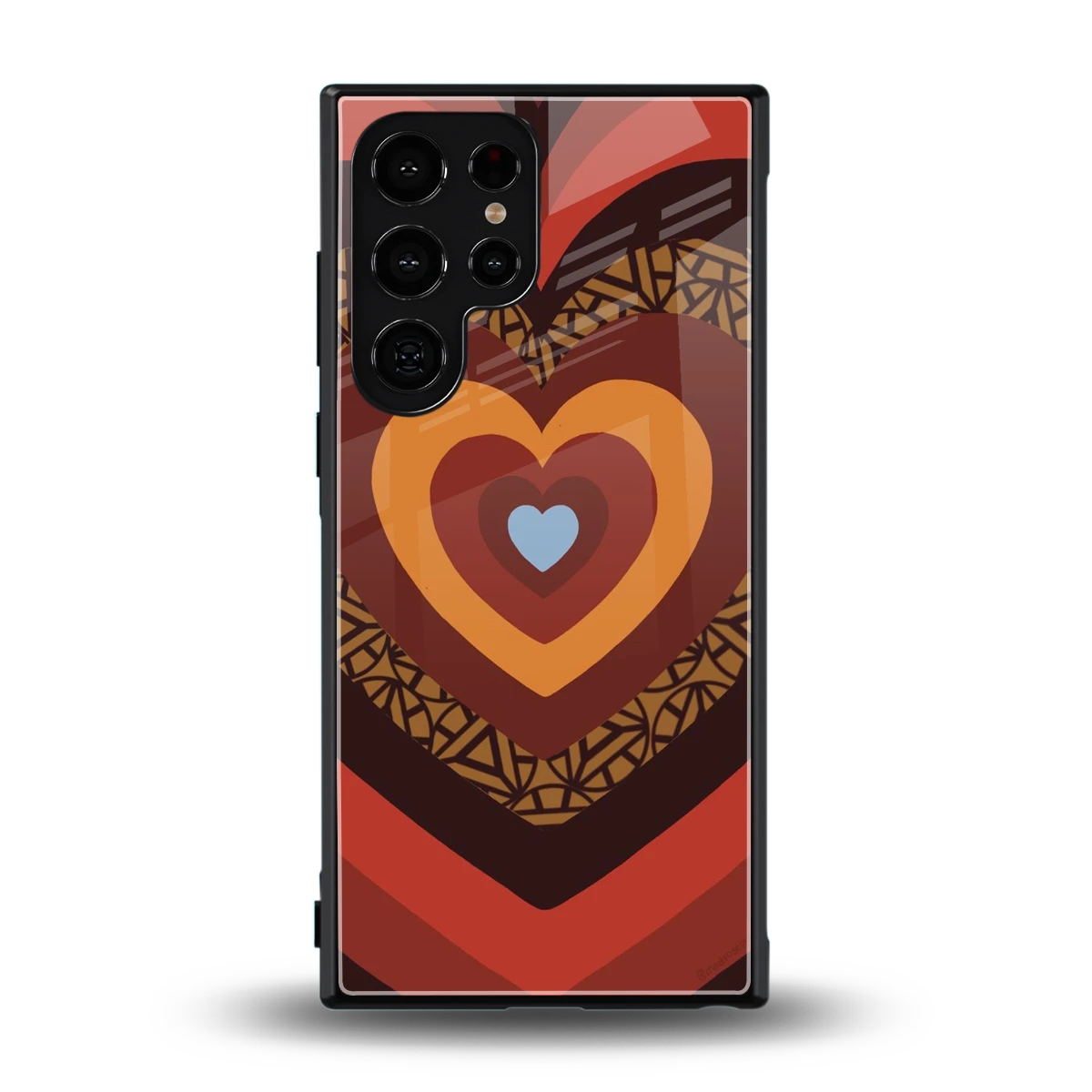 Y2K Caramel Crush Hearts back phone cover | glass case for samsung galaxy s24 ultra