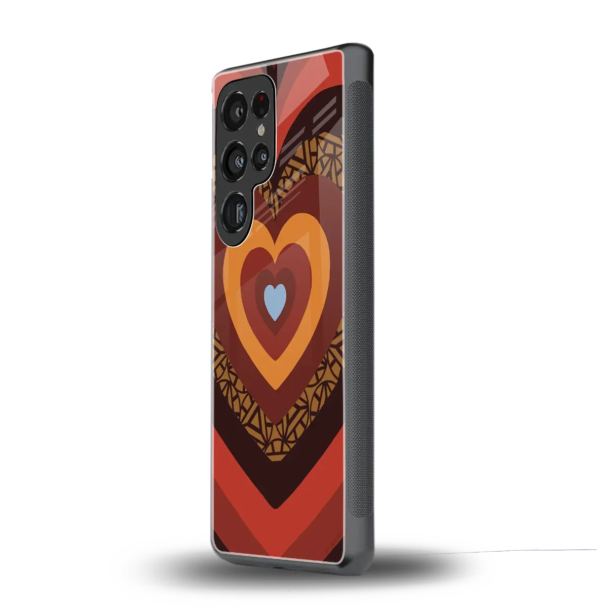 Y2K Caramel Crush Hearts samsung galaxy s25 ultra mobile cover | shockproof glass phone case