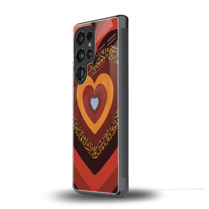 Y2K Caramel Crush Hearts samsung galaxy s25 ultra mobile cover | shockproof glass phone case