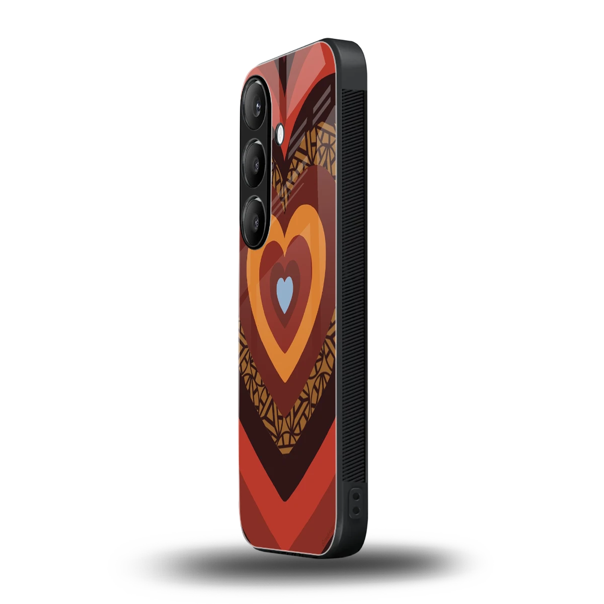 Y2K Caramel Crush Hearts samsung galaxy s24 mobile cover | shockproof glass phone case