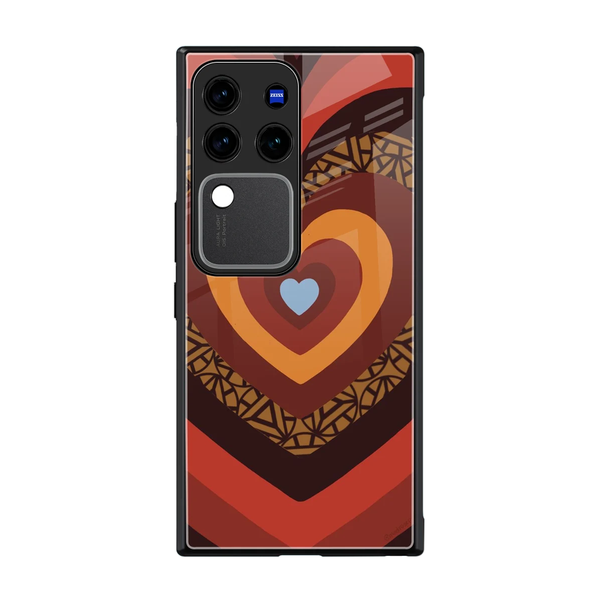 Y2K Caramel Crush Hearts back phone cover | glass case forvivo v30 pro