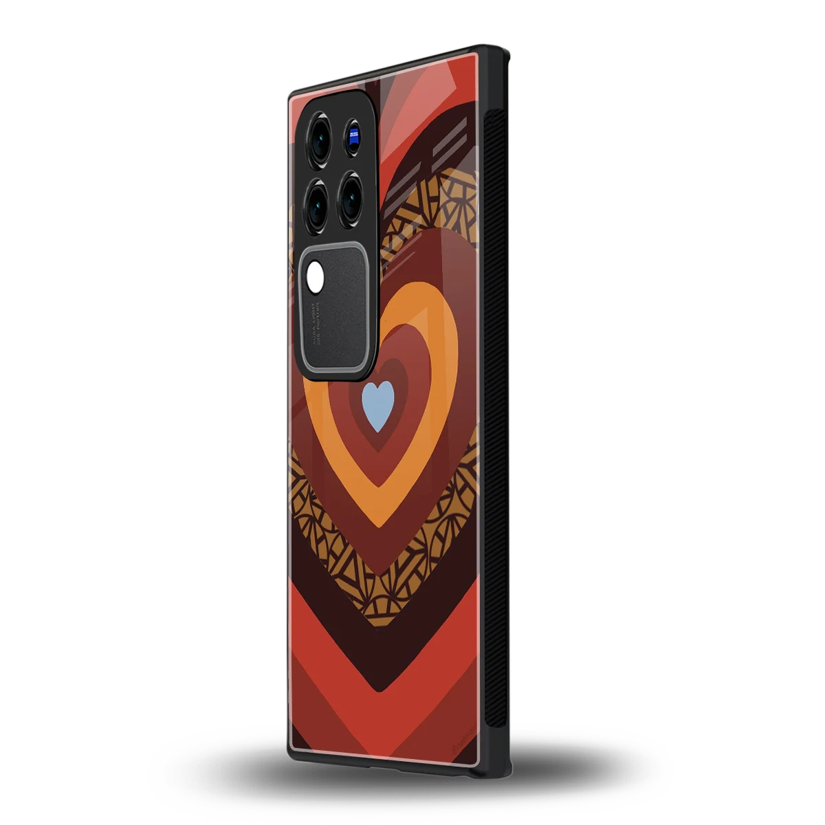 Y2K Caramel Crush Heartsvivo v30 pro mobile cover | shockproof glass phone case