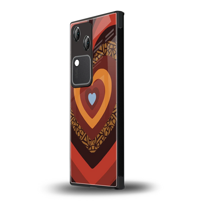 Y2K Caramel Crush Hearts vivo v30 mobile cover | shockproof glass phone case