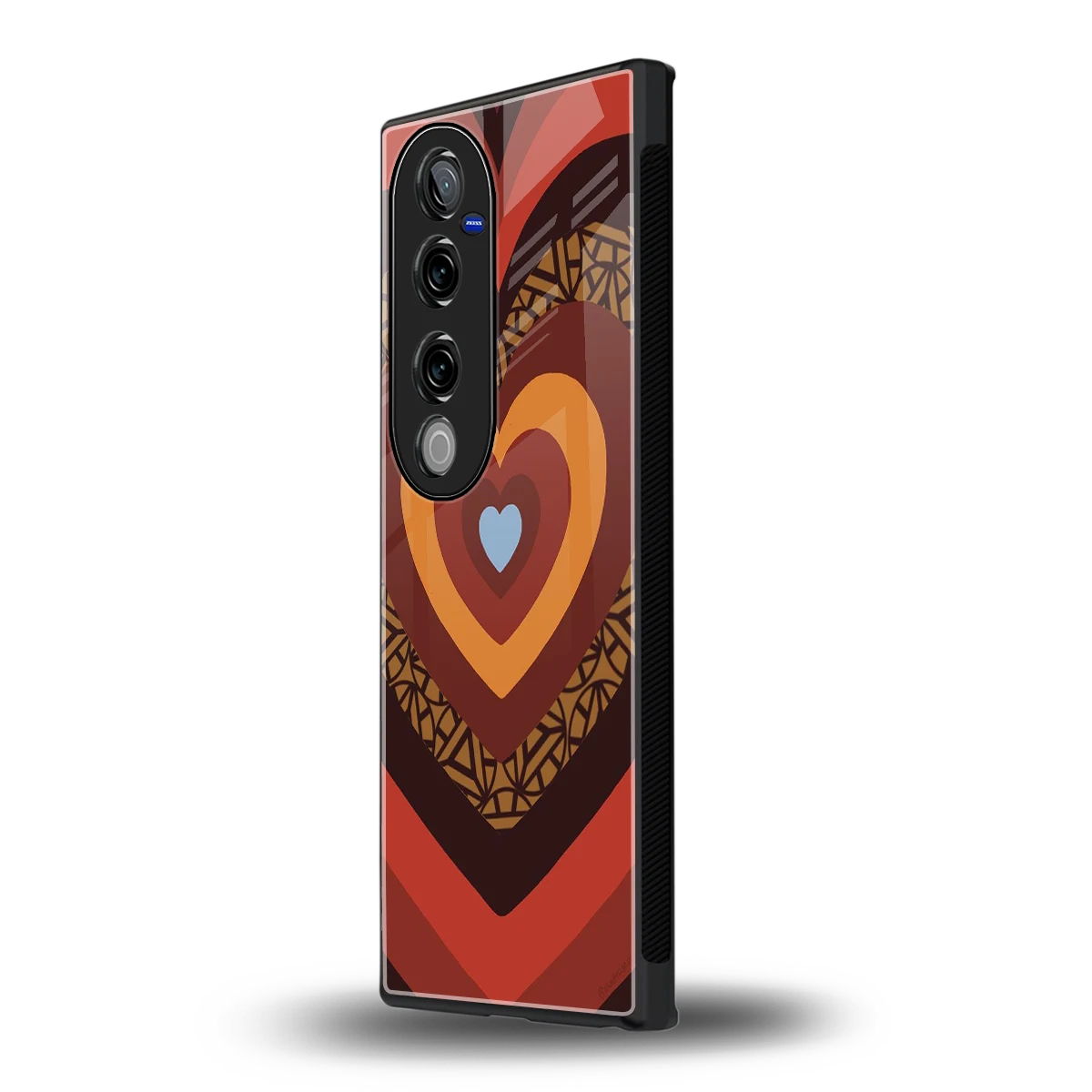 Y2K Caramel Crush Hearts vivo v40 pro mobile cover | shockproof glass phone case