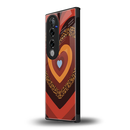 Y2K Caramel Crush Hearts vivo v40 pro mobile cover | shockproof glass phone case