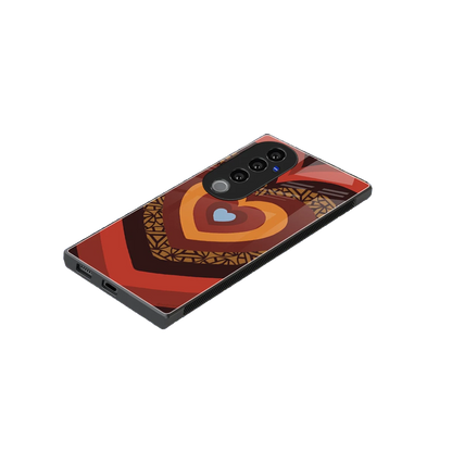 Y2K Caramel Crush Hearts stylish phone case for vivo v40 pro | glossy glass and slim fit
