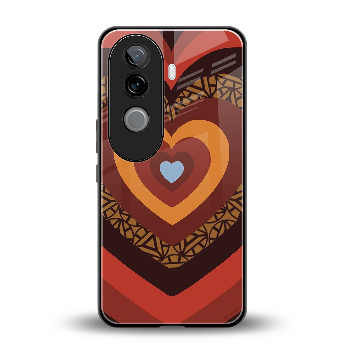 Y2K Caramel Crush Hearts back phone cover | glass case for vivo v40e