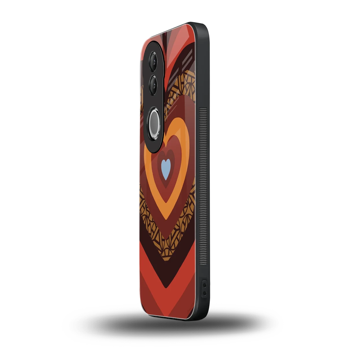 Y2K Caramel Crush Hearts vivo v50 mobile cover | shockproof glass phone case