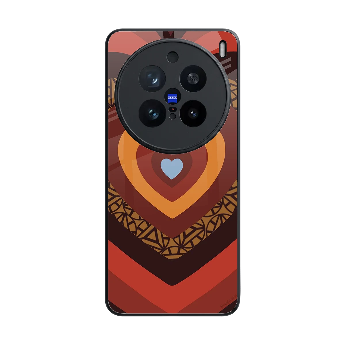 Y2K Caramel Crush Hearts back phone cover | glass case for vivo x200 pro