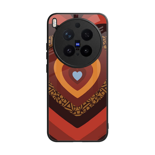 Y2K Caramel Crush Hearts back phone cover | glass case for vivo x300 pro