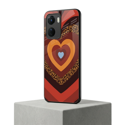 Y2K Caramel Crush Hearts vivo y16 mobile cover | shockproof glass phone case