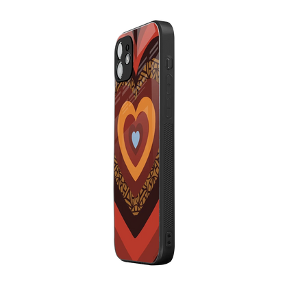 Y2K Caramel Crush Hearts iphone 11 mobile cover | shockproof glass phone case