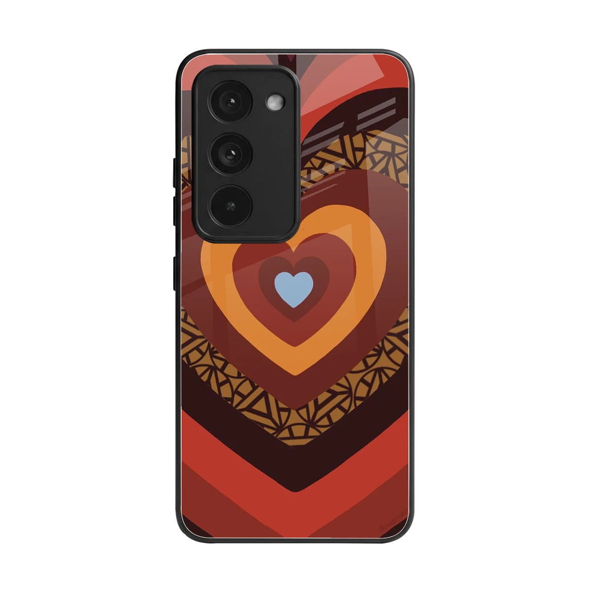 Y2K Caramel Crush Hearts back phone cover | glass case for redmi 15 5g