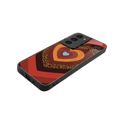 Y2K Caramel Crush Hearts stylish phone case for redmi 15 5g | glossy glass and slim fit