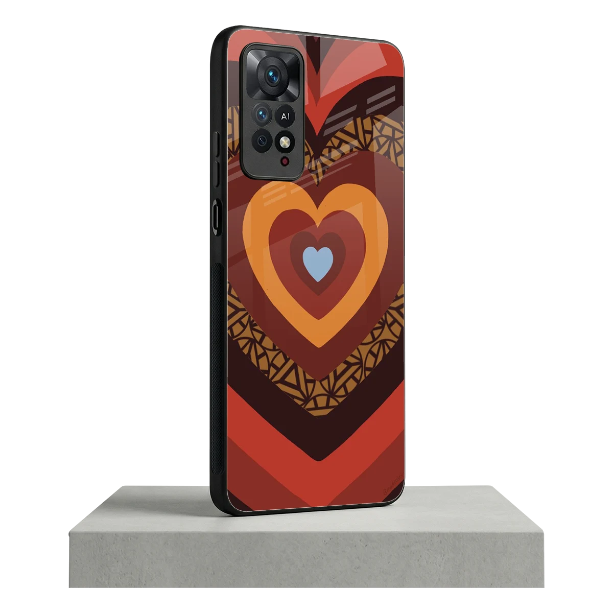 Y2K Caramel Crush Hearts redmi note 11 pro mobile cover | shockproof glass phone case