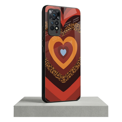 Y2K Caramel Crush Hearts redmi note 11 pro mobile cover | shockproof glass phone case