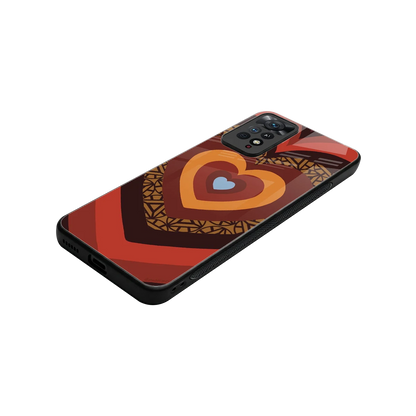 Y2K Caramel Crush Hearts stylish phone case for redmi note 11 pro | glossy glass and slim fit
