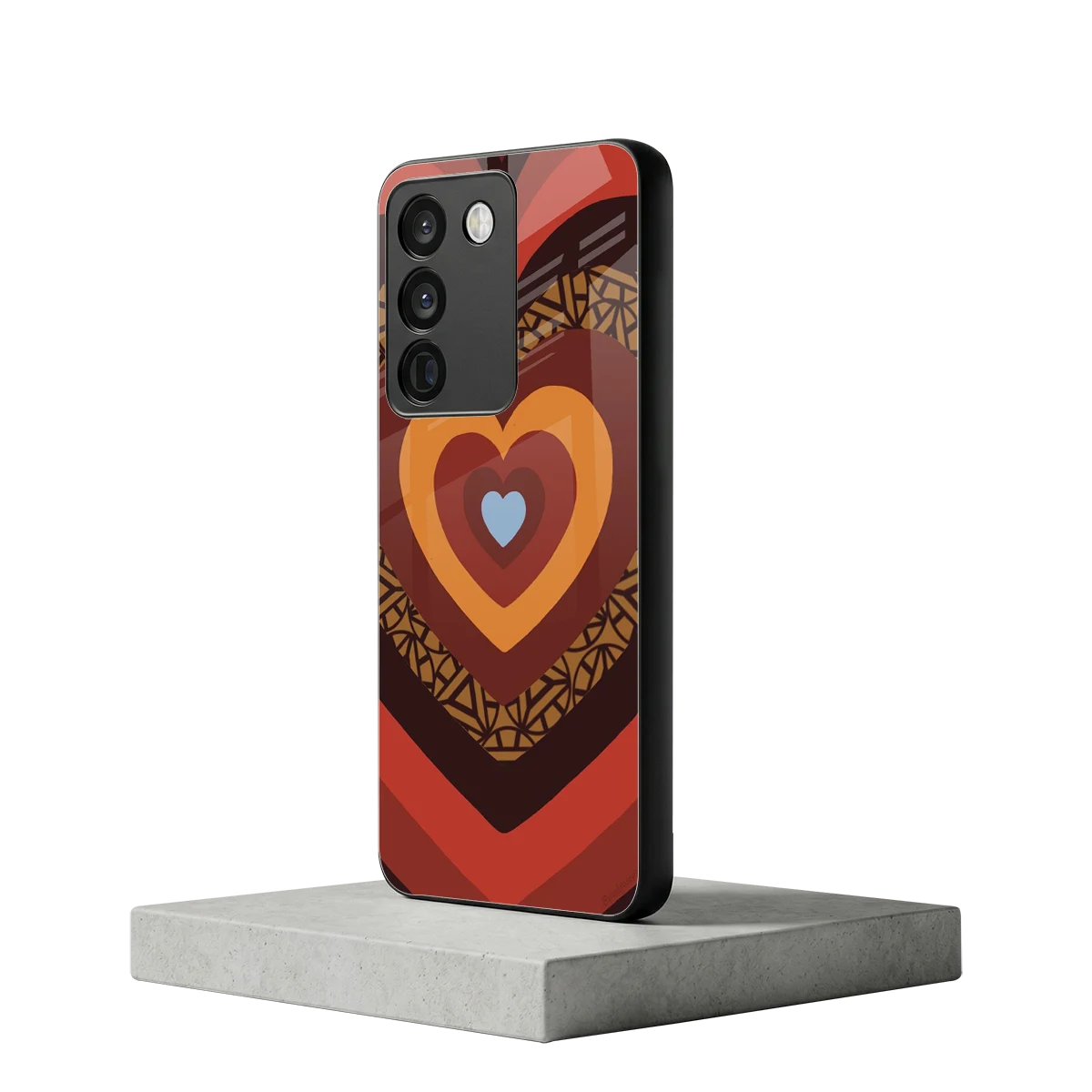 Y2K Caramel Crush Hearts vivo y200 5g mobile cover | shockproof glass phone case