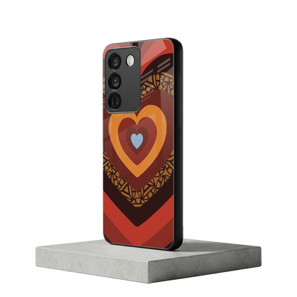 Y2K Caramel Crush Hearts vivo y200 5g mobile cover | shockproof glass phone case