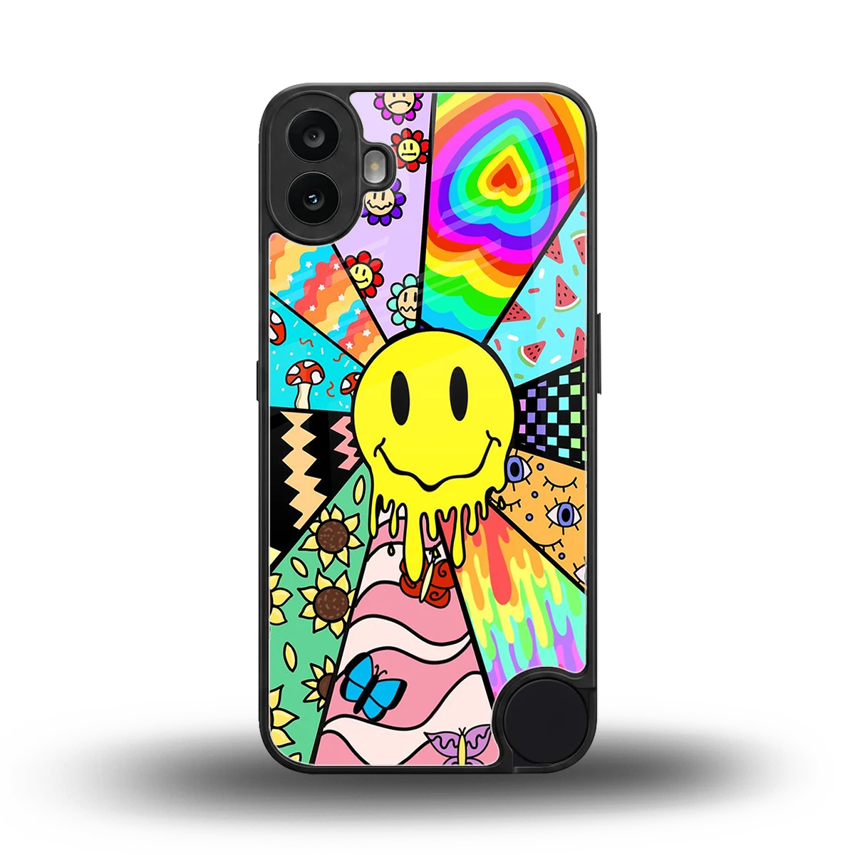 Y2K Doodle back phone cover | glass case for cmf nothing phone 1