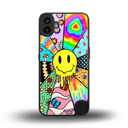 Y2K Doodle back phone cover | glass case for cmf nothing phone 1