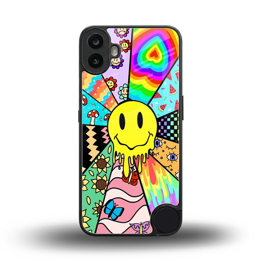 Y2K Doodle back phone cover | glass case for cmf nothing phone 1