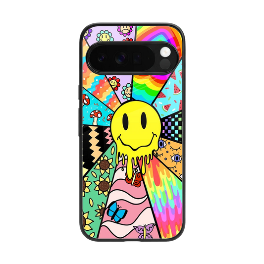 Y2K Doodle back phone cover | glass case for google pixel 10 pro xl
