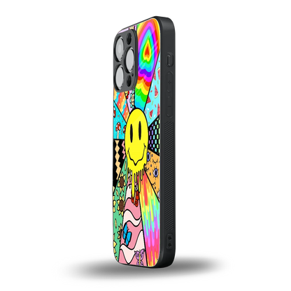 Y2K Doodle iphone 12 pro max mobile cover | shockproof glass phone case