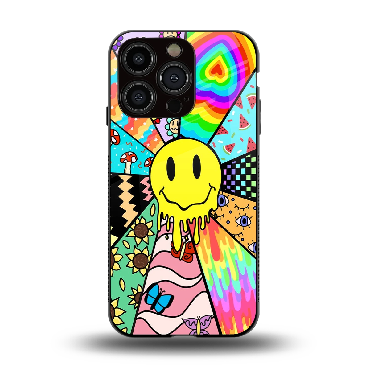 Y2K Doodle back phone cover | glass case for iphone 13 pro