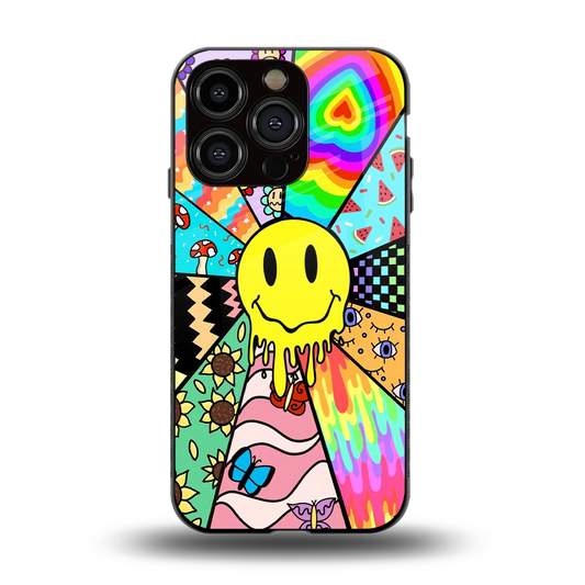 Y2K Doodle back phone cover | glass case for iphone 13 pro