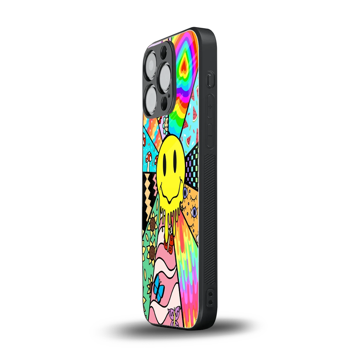 Y2K Doodle iphone 13 pro mobile cover | shockproof glass phone case