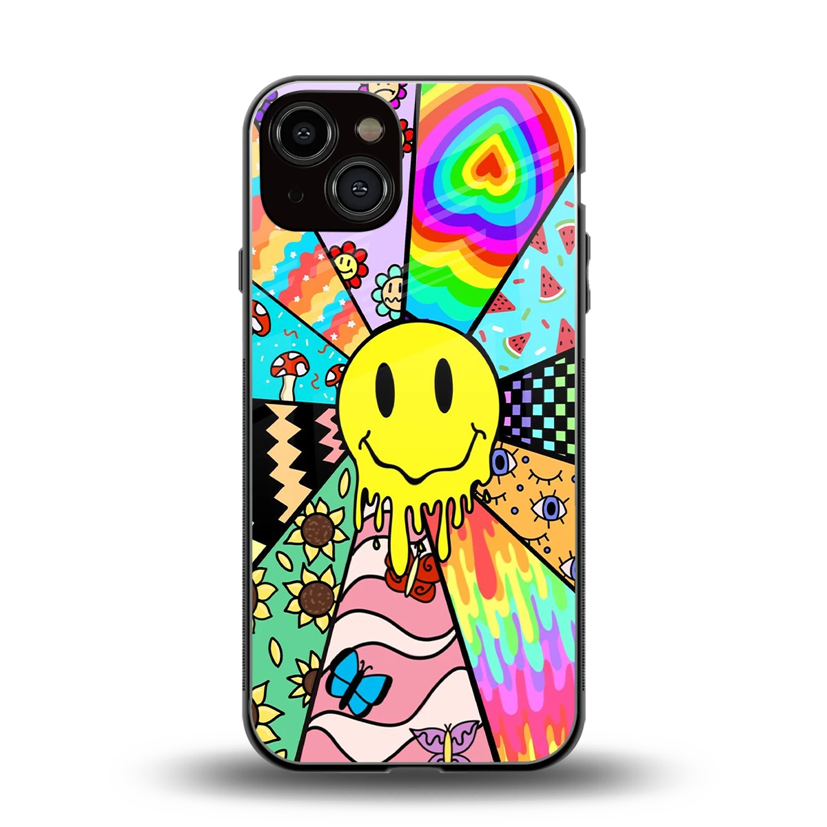 Y2K Doodle back phone cover | glass case for iphone 13