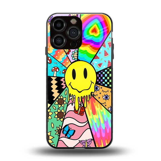 Y2K Doodle back phone cover | glass case for iphone 15 pro max