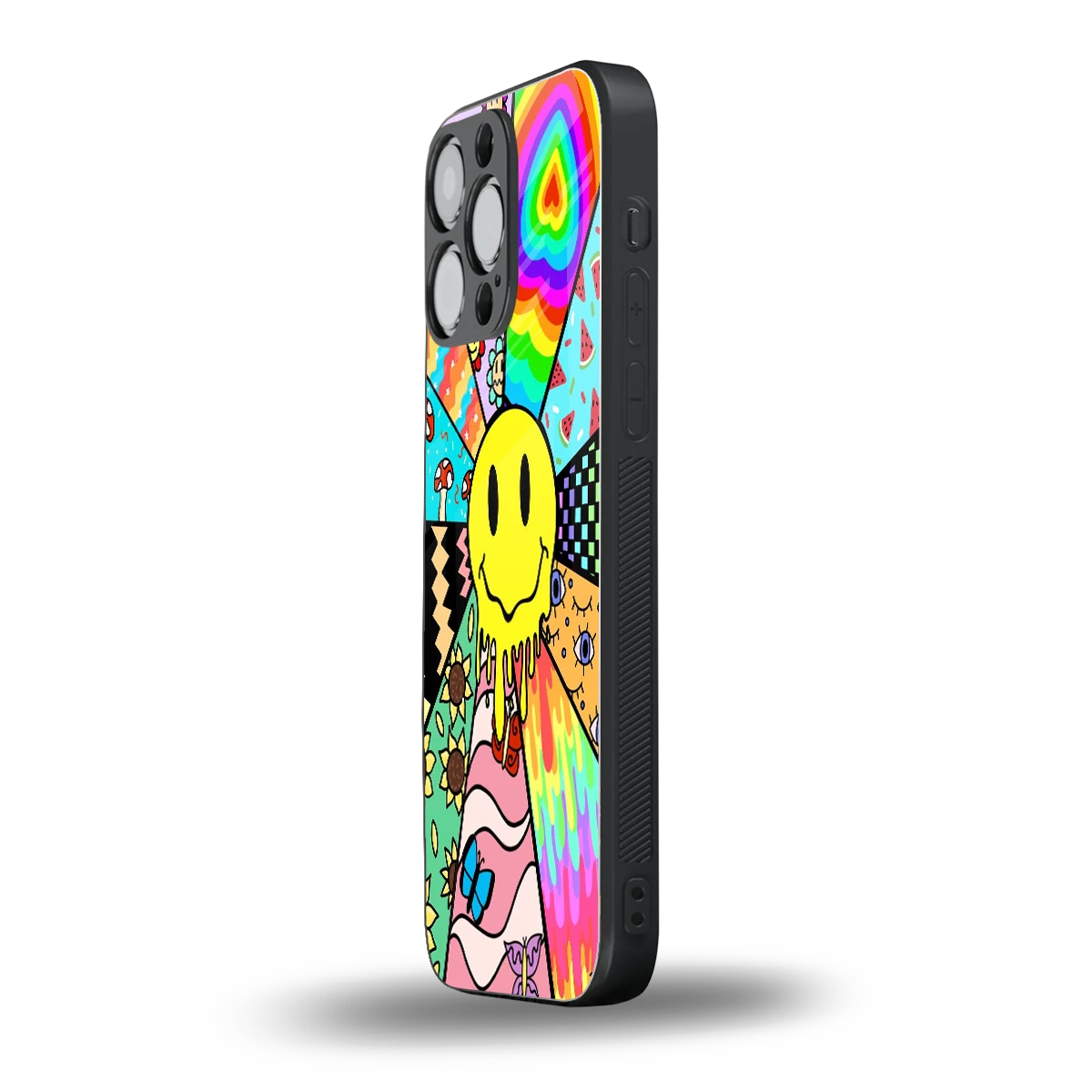 Y2K Doodle iphone 15 pro max mobile cover | shockproof glass phone case