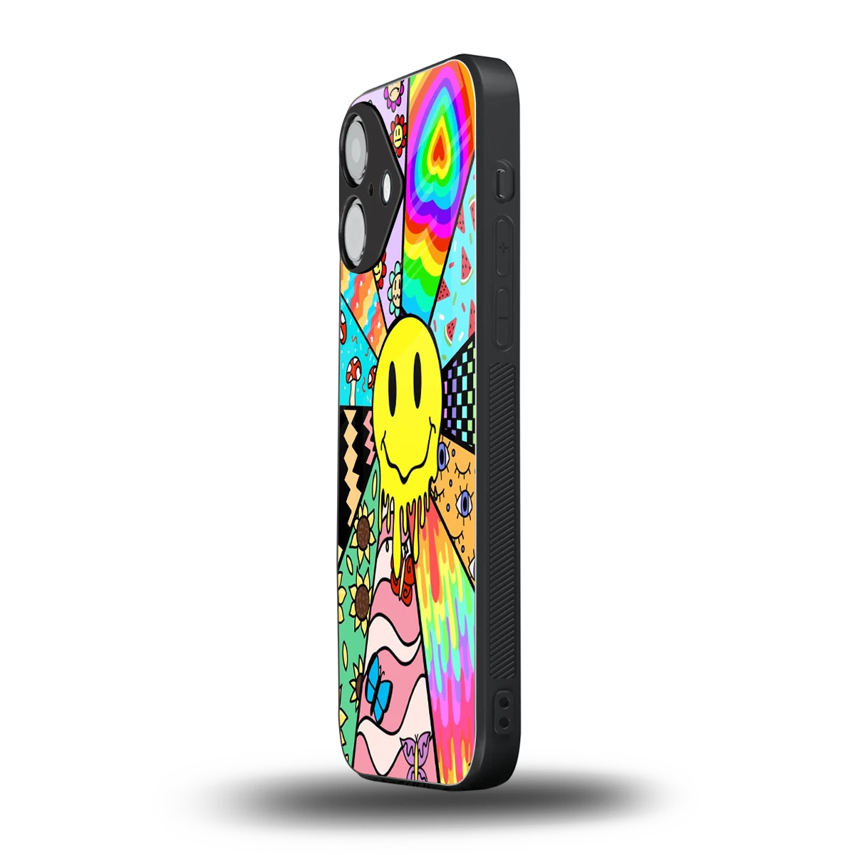 Y2K Doodle iPhone 16 mobile cover | shockproof glass phone case