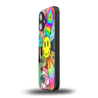 Y2K Doodle iPhone 16 mobile cover | shockproof glass phone case