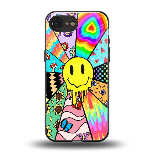Y2K Doodle back phone cover | glass case for iphone 16e