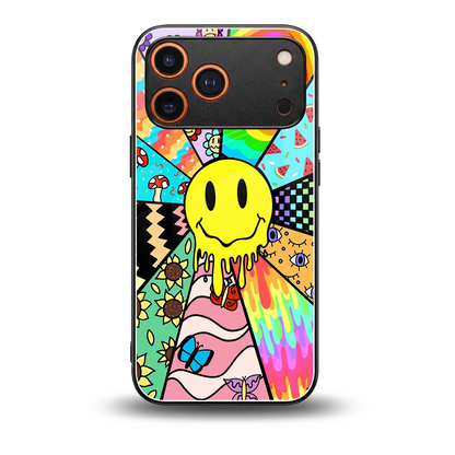 Y2K Doodle back phone cover | glass case for iphone 17 pro max