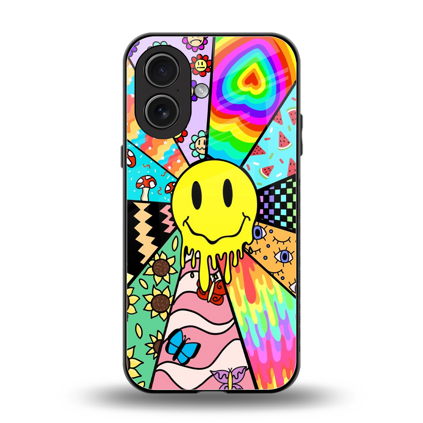 Y2K Doodle back phone cover | glass case for iphone 17