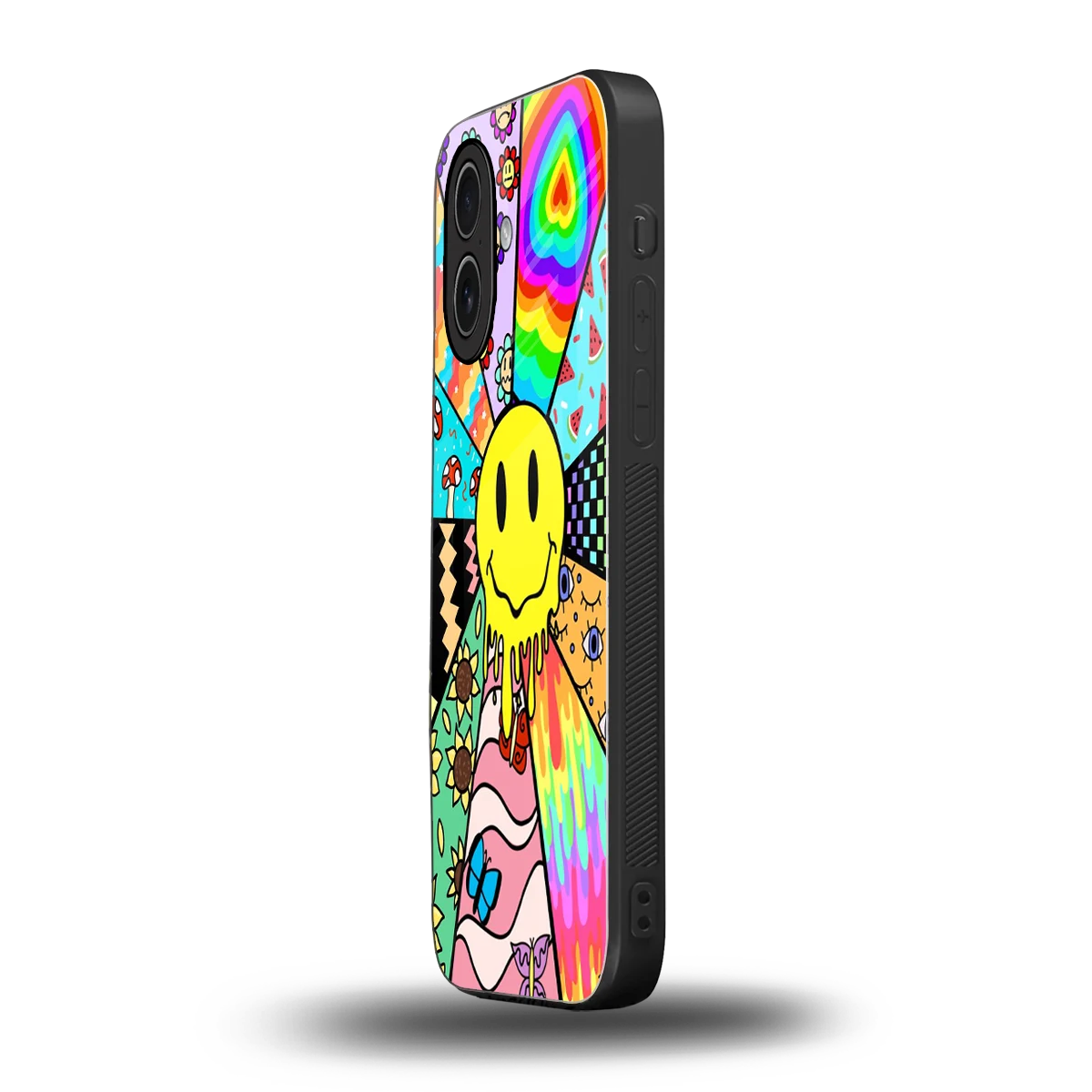 Y2K Doodle iphone 17 mobile cover | shockproof glass phone case
