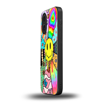 Y2K Doodle iphone 17 mobile cover | shockproof glass phone case