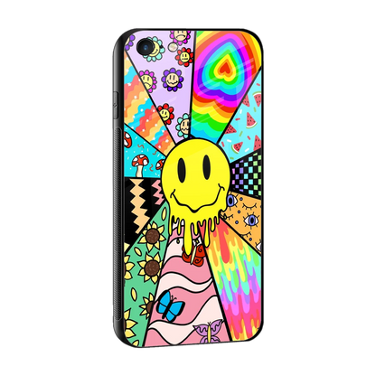 Y2K Doodle sleek iphone 6s plus cover with tempered glass back and TPU edges