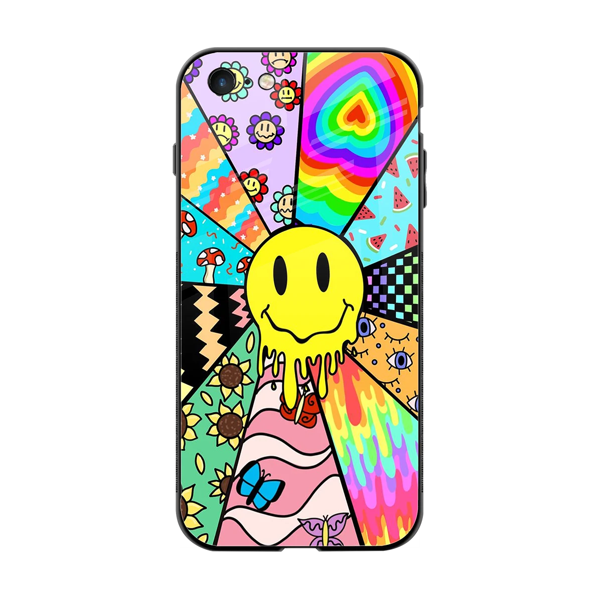 Y2K Doodle back phone cover | glass case for iphone 6