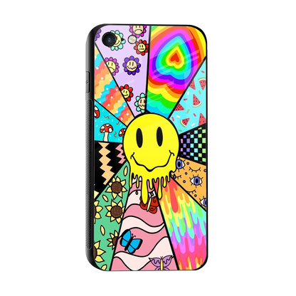 Y2K Doodle sleek iphone 7 cover with tempered glass back and TPU edges