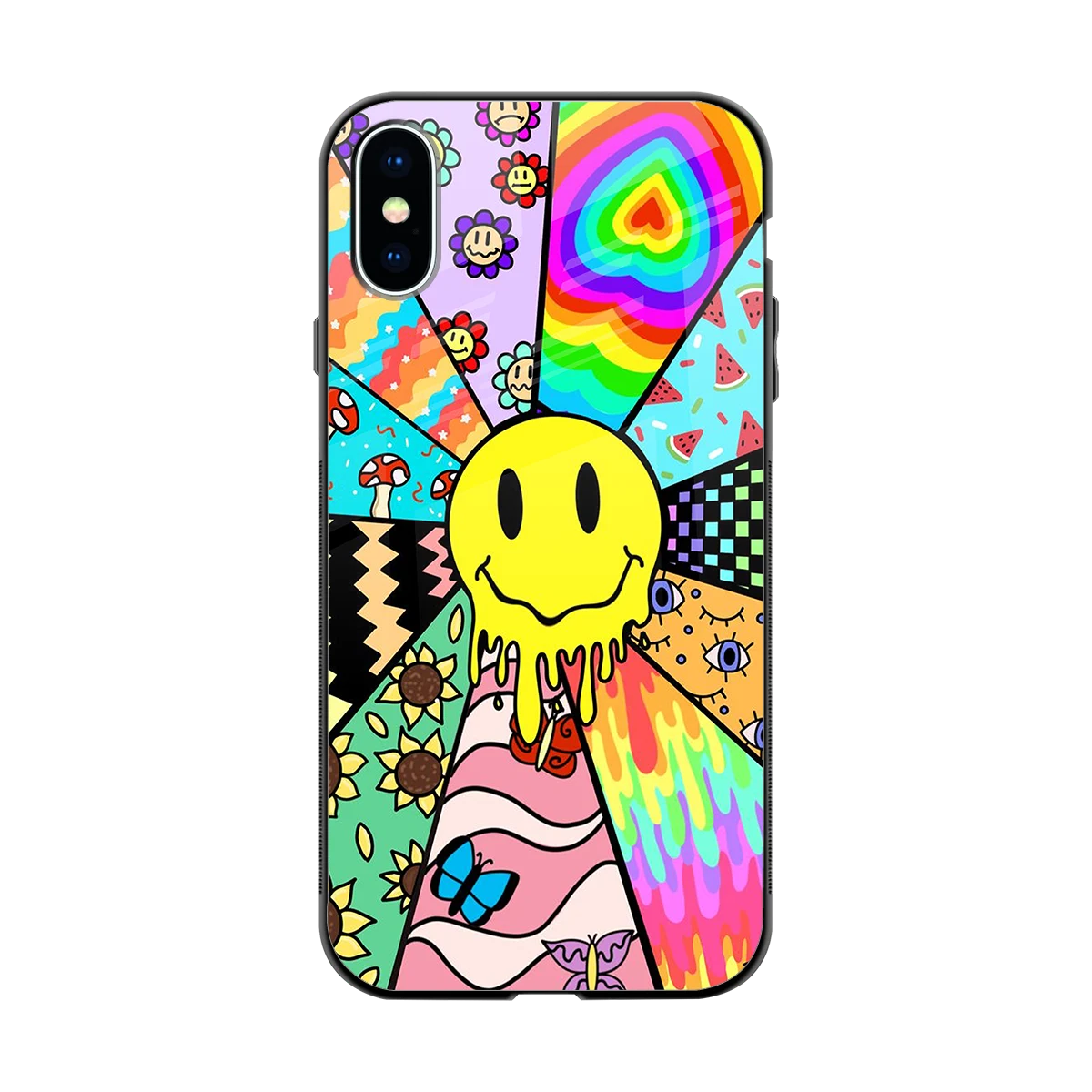 Y2K Doodle back phone cover | glass case for iphone x