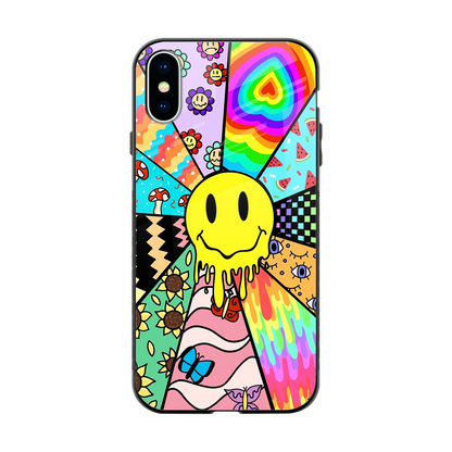 Y2K Doodle back phone cover | glass case for iphone x