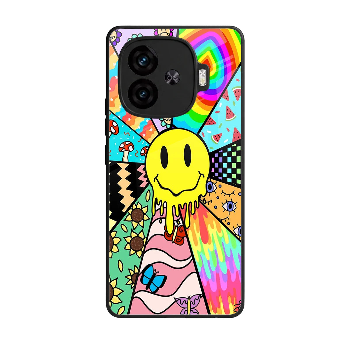 Y2K Doodle back phone cover | glass case for iqoo neo 10r 5g