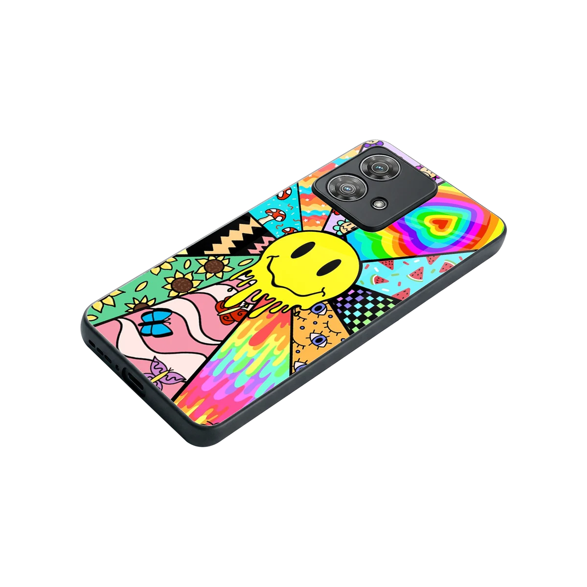 Y2K Doodle stylish phone case for motorola edge 40 neo 5g | glossy glass and slim fit