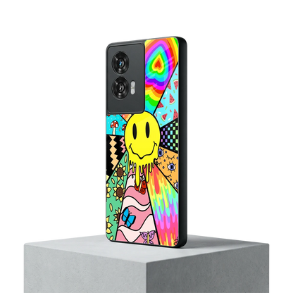 Y2K Doodle motorola edge 50 fusion mobile cover | shockproof glass phone case