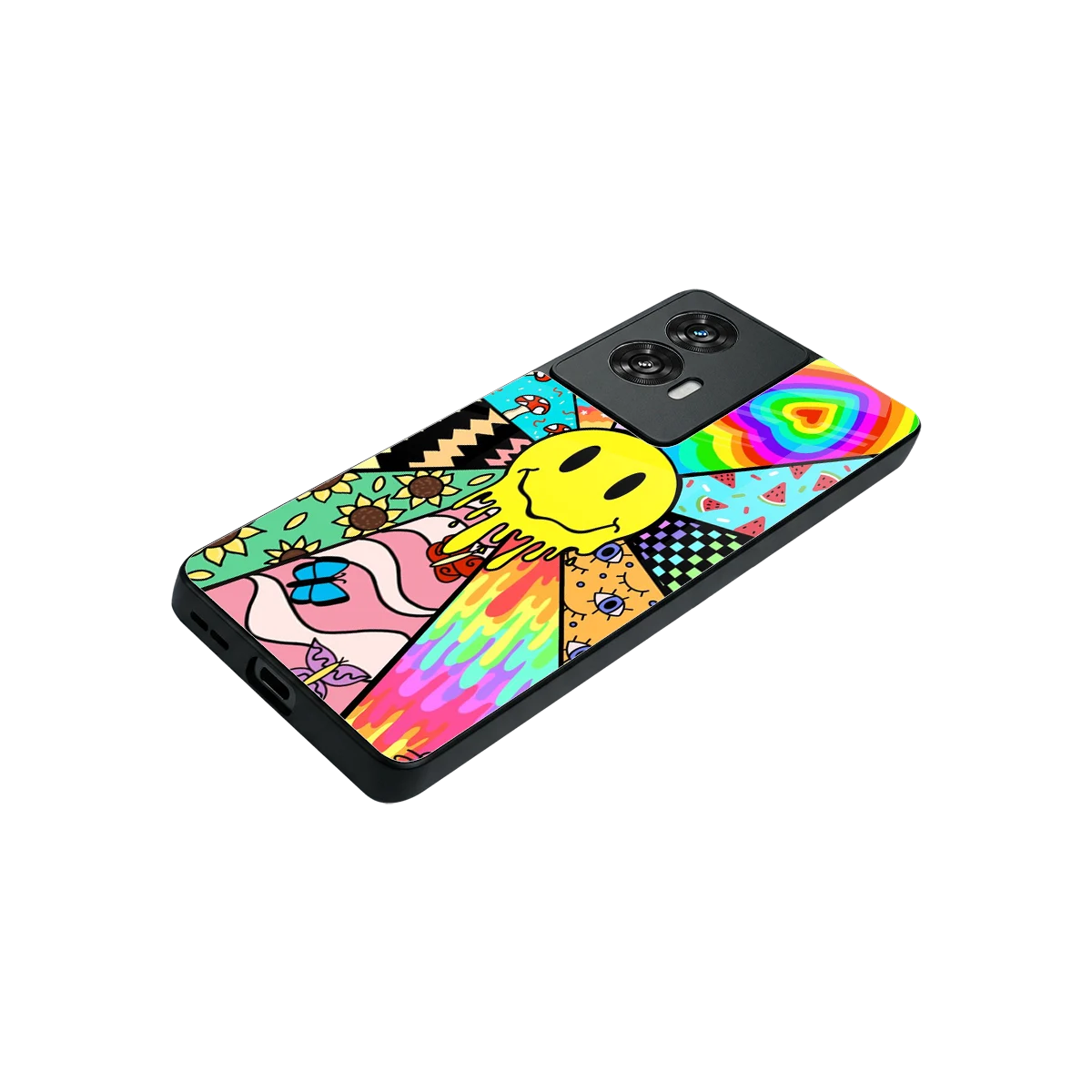 Y2K Doodle stylish phone case for motorola edge 50 fusion | glossy glass and slim fit